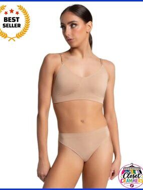 Seamless Clear Back Bra Transition Straps Demi Coverage Wire Free